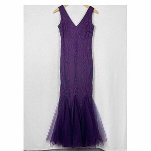 Cachet Embellished Formal Gown in Purple Womens Size 10